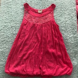 Short sleeves women blouse pink astra size small